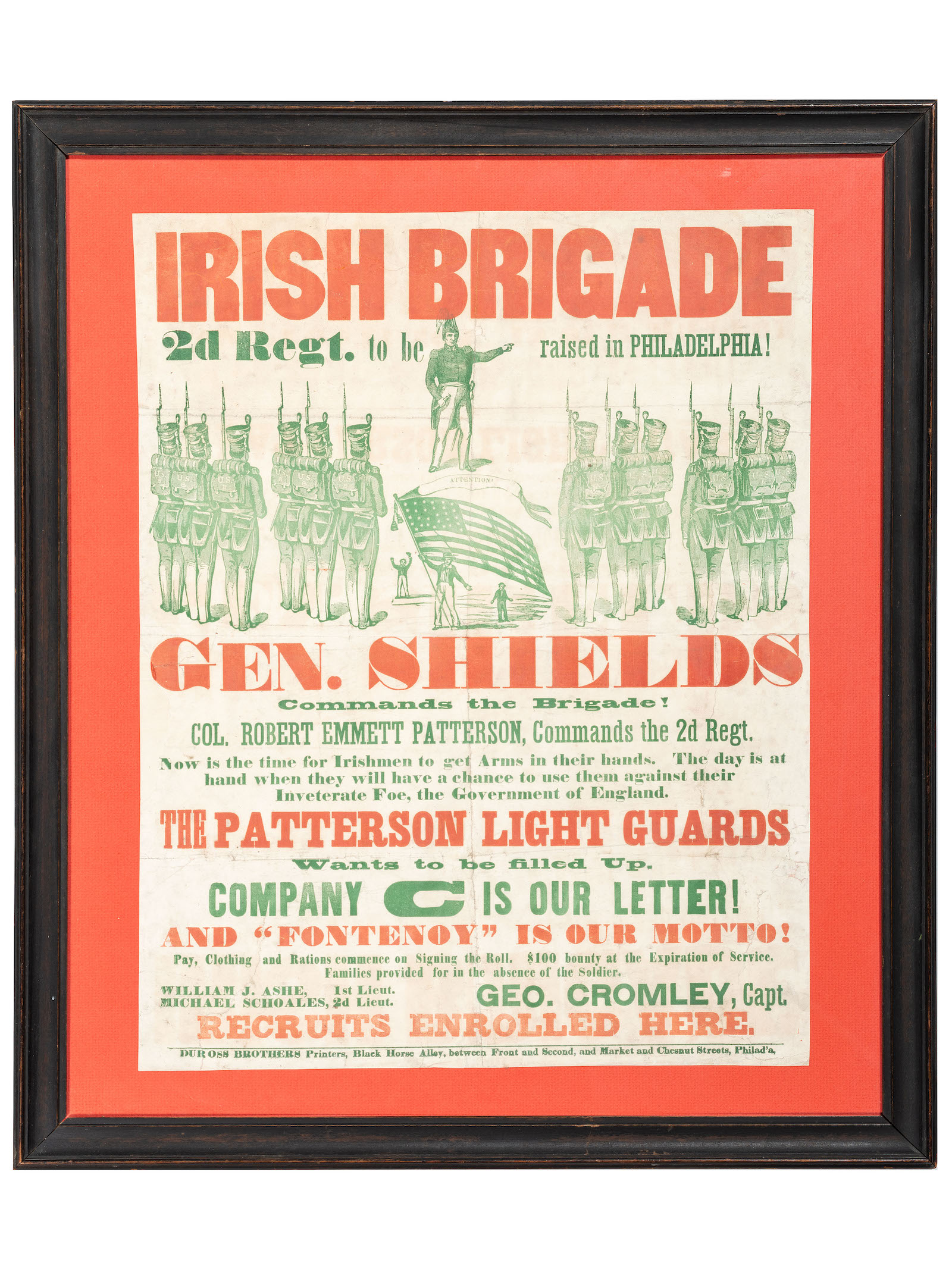 Irish Brigade 2d Regt. to be raised in Philadelphia. Gen. Shields Commands the Brigade!