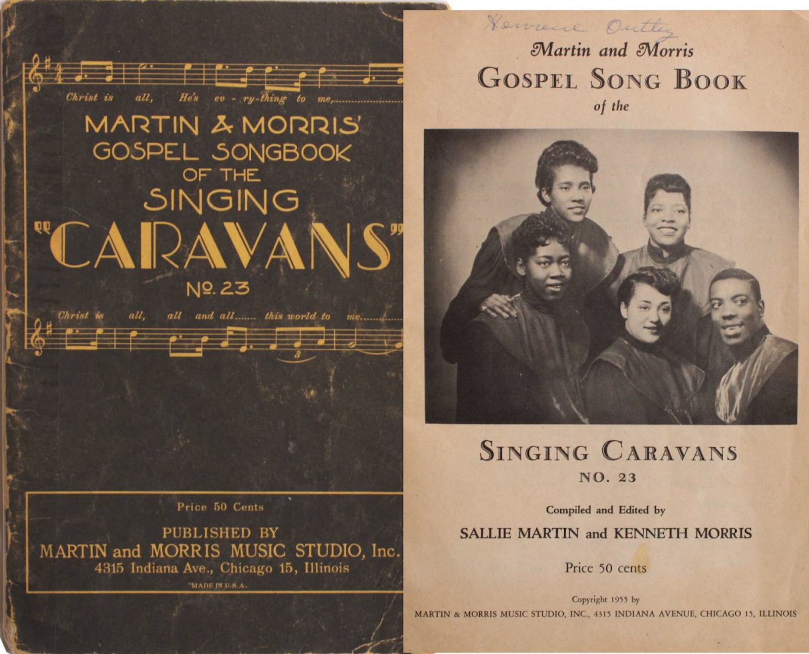 Martin and Morris Gospel Songbook of the Singing Caravans No. 23 by Sallie Martin and Kenneth Morris 1955.