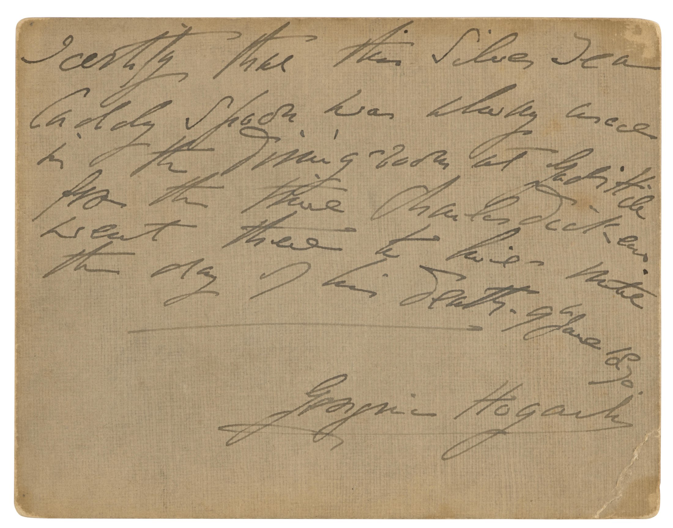 Dickens Spoon Manuscript