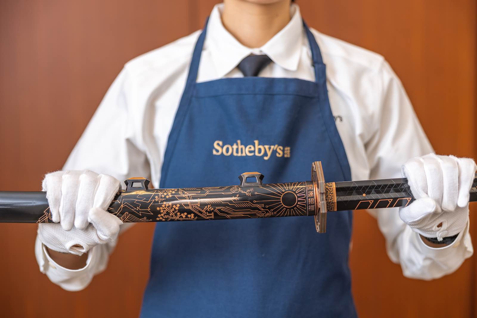 Hand-Forged Tachi and Saya in Tansu box