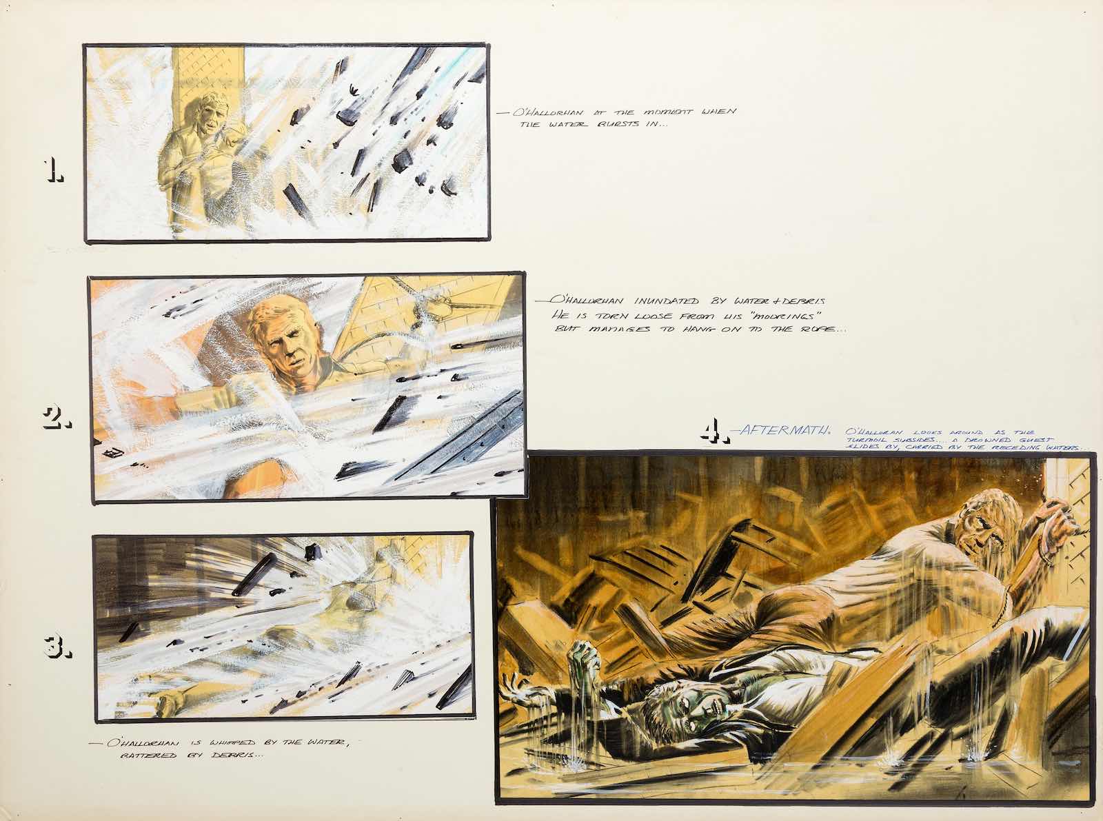Oversize Unit Storyboards Steve McQueen Towering Inferno