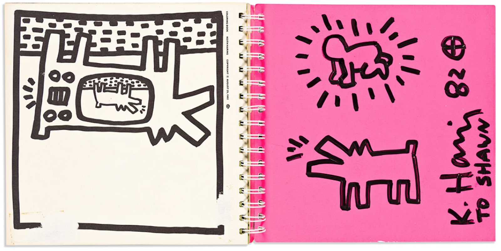 Keith Haring's signed catalogue