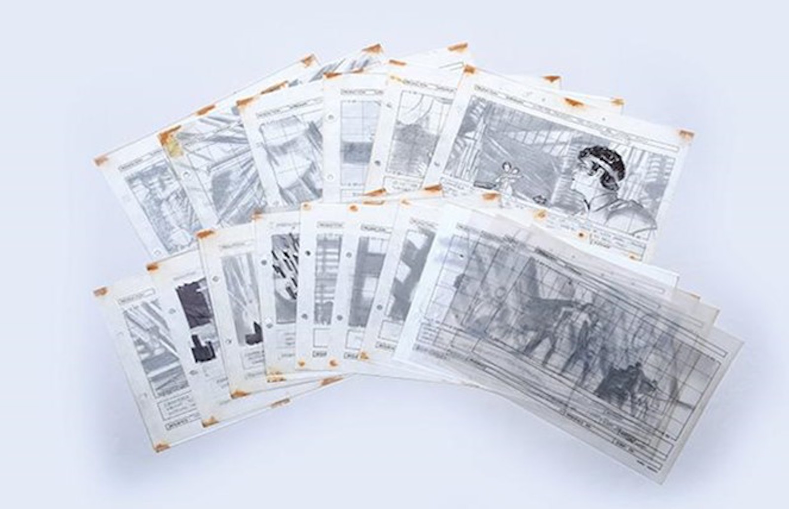 Superman storyboards by Ivor Beddoes (1977). A collection of Beddoes’s preparatory sketches for Superman starring Christopher Reeve, from the iconic early scene in which Superman’s biological parents, played by Marlon Brando and Susannah York, send their infant to earth in a crystal spaceship. Price: £25,000 ($31,790)