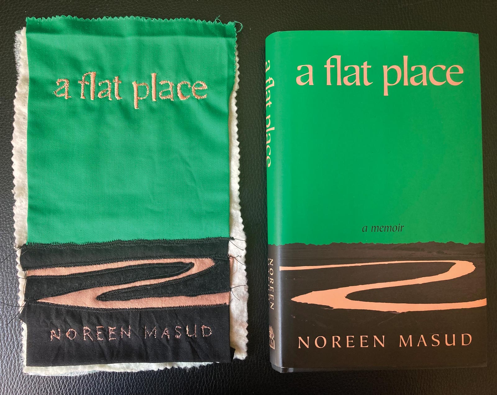 Her work on Noreen Masud’s A Flat Place was one of her first experiments in using craft to read more closely.
