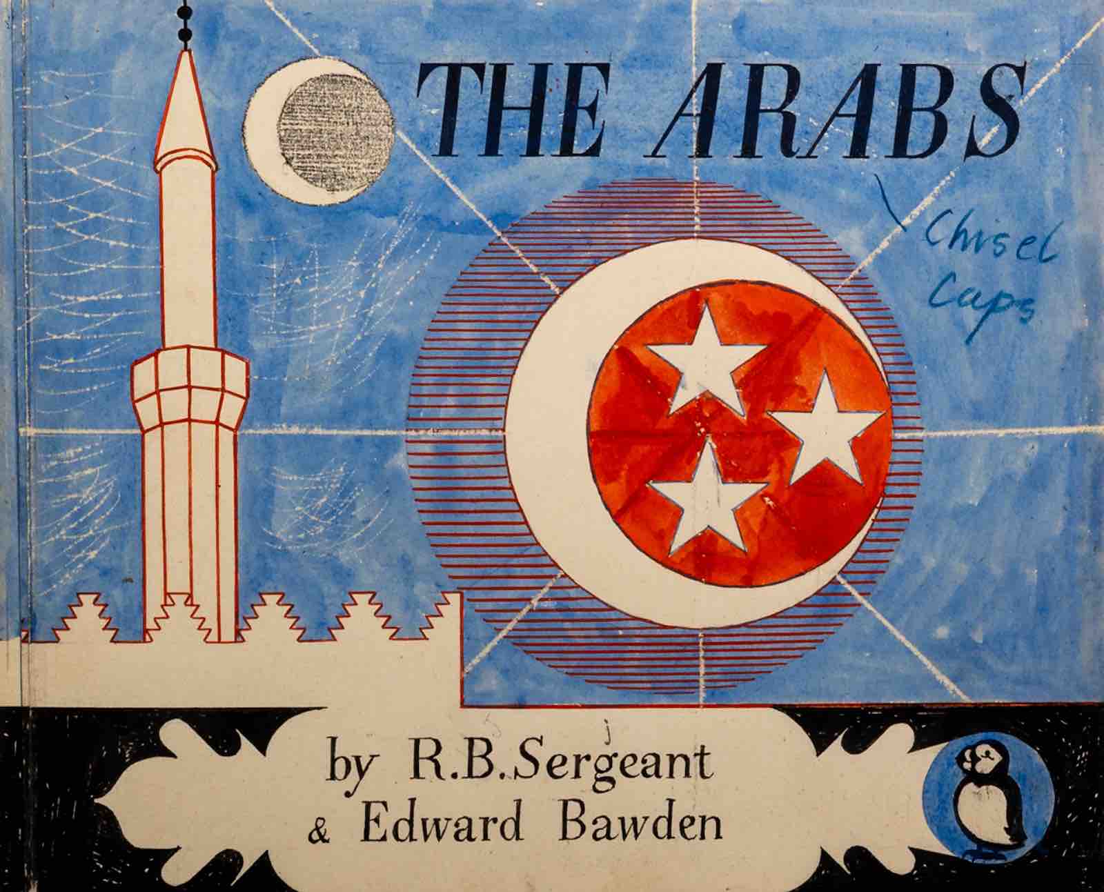 Puffin Picture Book 61 original artwork for The Arabs, 1947, by Edward Bawden
