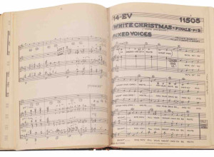 The musical arrangement for White Christmas