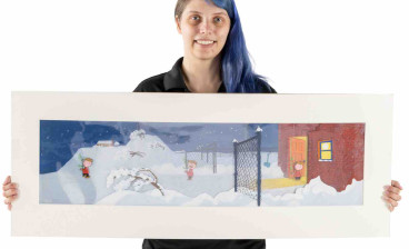 Peanuts: A Charlie Brown Christmas three cel sequence setup