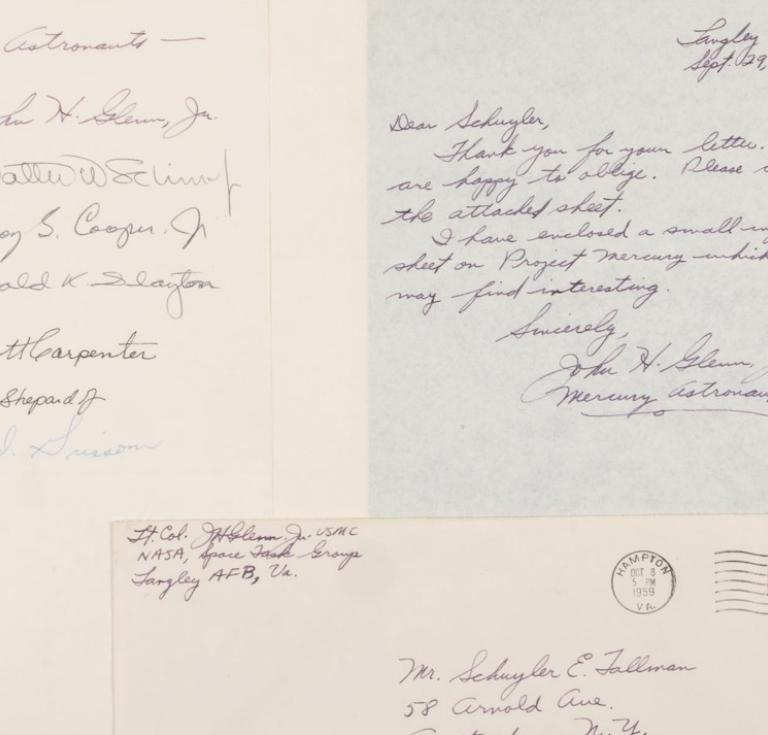 Letter signed by Mercury astronauts