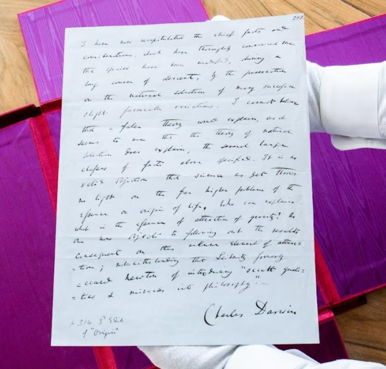 Charles Darwin manuscript