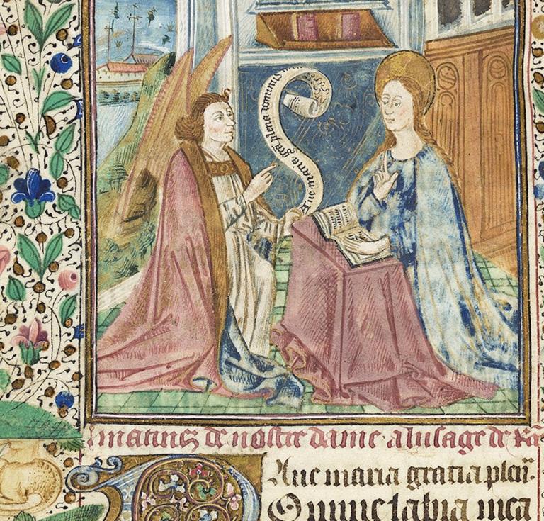 book of hours with illuminated miniatures