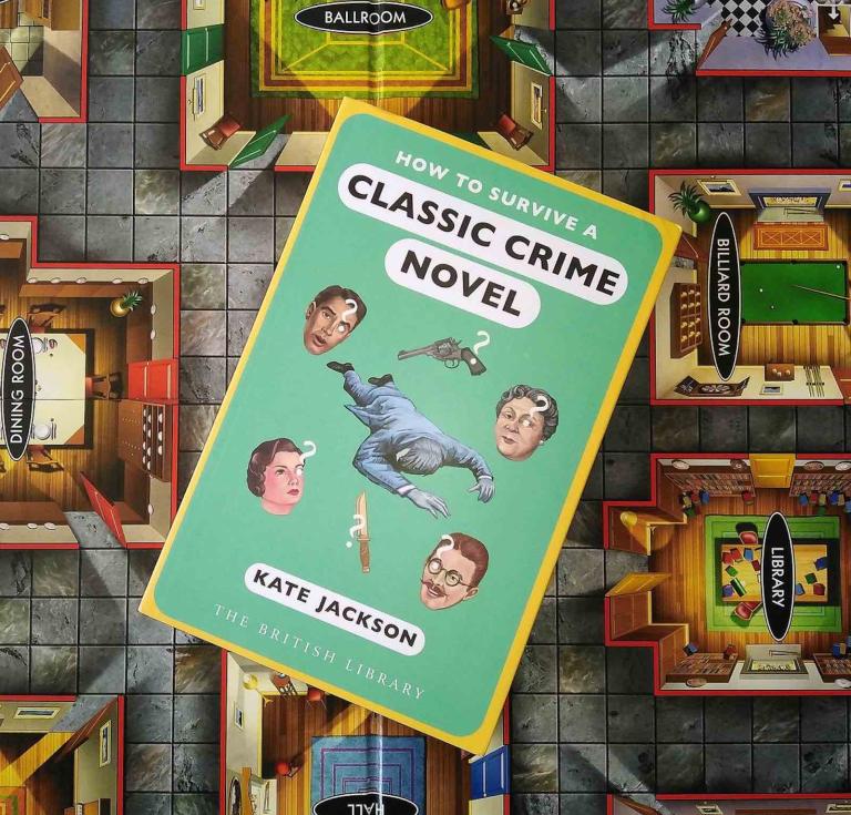 How to Survive a Classic Crime Novel cover on a Cluedo board
