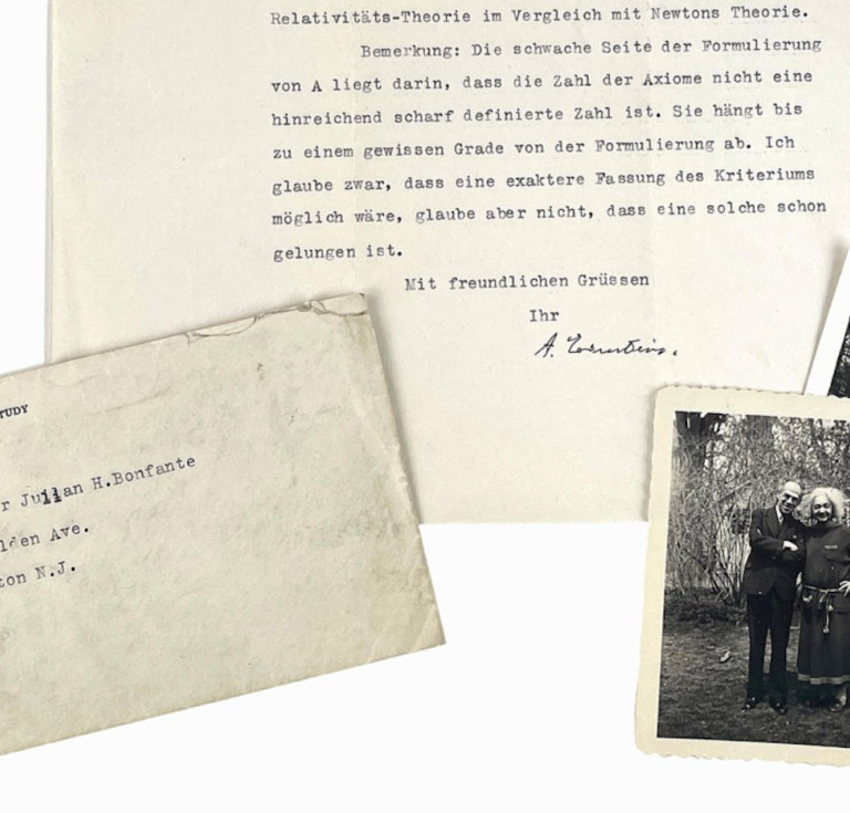 Typed letter in German signed by Albert Einstein