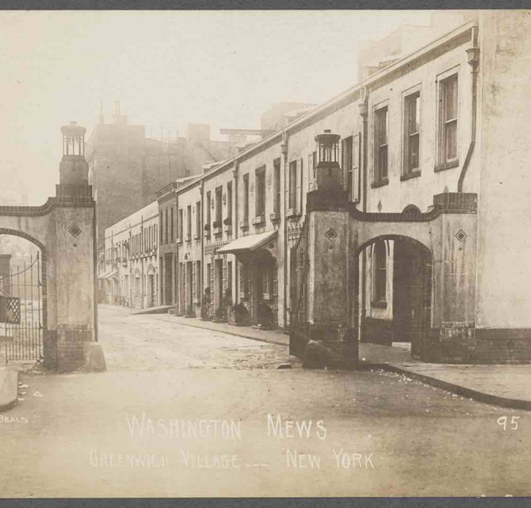Jessie Tarbox Beals, Washington Mews, [1918], photographic postcard