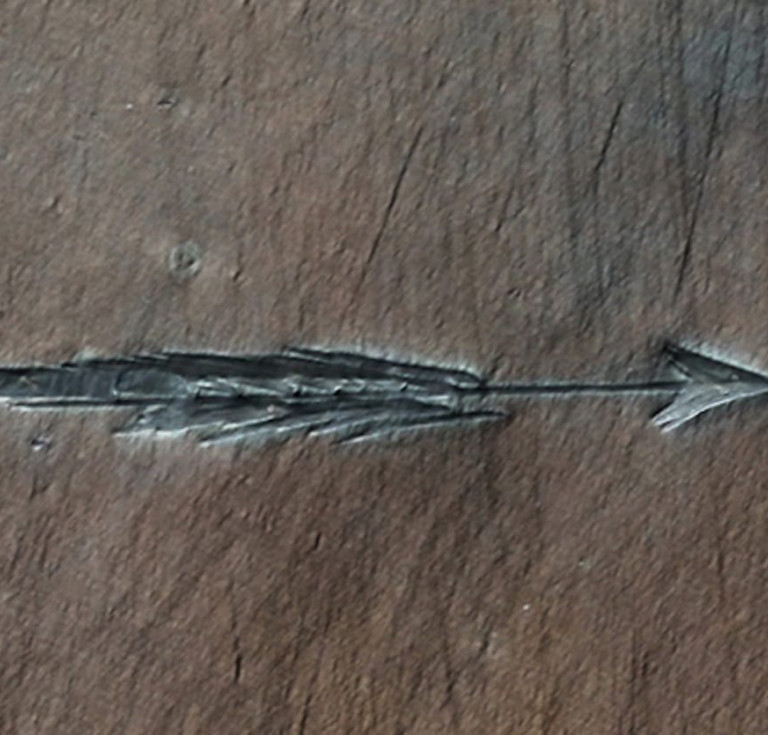 William Blake, Richard II and Queen Anne, verso showing arrow. Gough copperplate